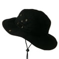thumbnail image 2 of Extra Big Size Brushed Twill Aussie Hats - Black XL-2XL, 2 of 5