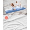 thumbnail image 4 of Blue White Ombre Yoga Towel for Hot Yoga Non Slip, Modern Abstract Striped Lines Art Yoga Mat Towel Absorbent Yoga Sweat Towels Microfiber Hot Yoga Blanket for Bikram Pilates 26"x70", 4 of 7