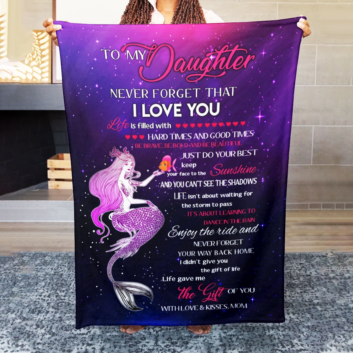 LLC To My Daughter Never that I Love You Blanket