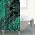 thumbnail image 4 of Green Marble Color Flow Pattern Shower Curtain 36"x72" ,Bathroom Decorative Shower Curtains Set with 12 Hooks,Modern Waterproof Washable Shower Curtain, 4 of 6