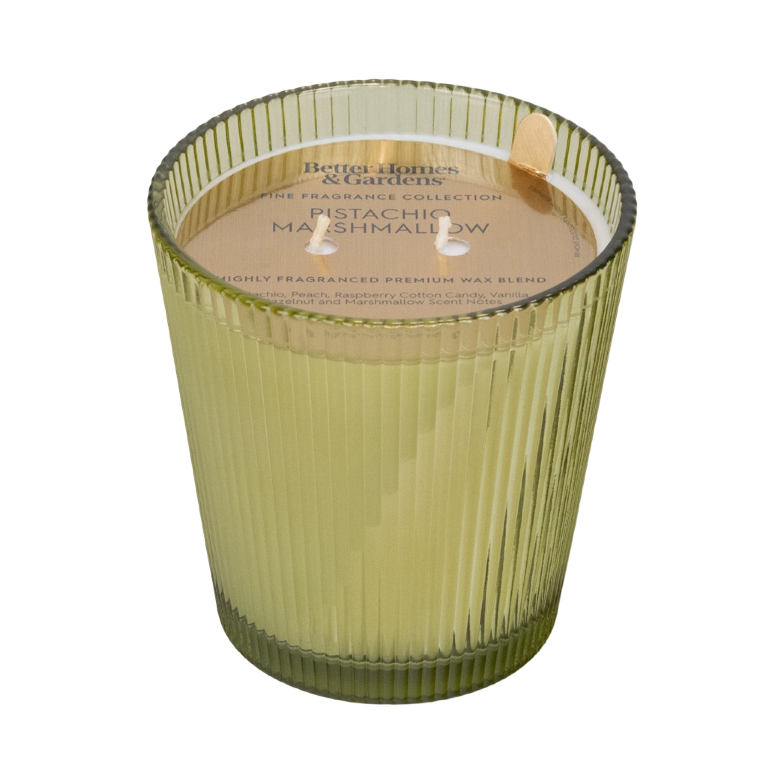 Better Homes & Gardens Fine Fragrance Collection, Pistachio Marshmallow Scented 2-Wick Jar Candle 16 oz.