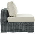 thumbnail image 2 of Modern Contemporary Outdoor Patio Armless, Beige, Fabric, Synthetic Rattan, 2 of 3