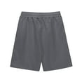 thumbnail image 6 of CPNG Girls Bermuda Shorts Knee Length Cotton Linen Straight Wide Leg Long Shorts Solid Drawstring Elastic Waist Short Casual Summer each Shorts with Pockets (6-7 Years, Dark Gray), 6 of 8