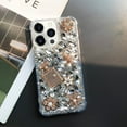 thumbnail image 2 of Compatible with iPhone 14 Pro Max Case Cute Bling Glitter for Women Girls 3D Rhinestone Dimaond Girly Handmade Perfume Bottle Flower Gem Fashion Luxury Shiny Sparkle Crystal Phone Case, 2 of 9