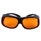 thumbnail image 4 of Gafas de seguridad de 190 a 490 nm, montura negra, lente naranja OD5, gafas de protección ocular con bloqueo de luz para salón de belleza en casa, 4 of 9