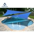 thumbnail image 2 of Alion Home 9' x 9' x 12.7' Right Triangle PU Waterproof Woven Sun Shade Sail Custom (1, Royal Blue), 2 of 14