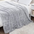 thumbnail image 2 of Exclusivo Mezcla Plush Extra Large Fleece Throw Blanket for Couch, Bed and Sofa (50x70 inches,Mixed Grey) Soft, Warm, Lightweight, 2 of 6