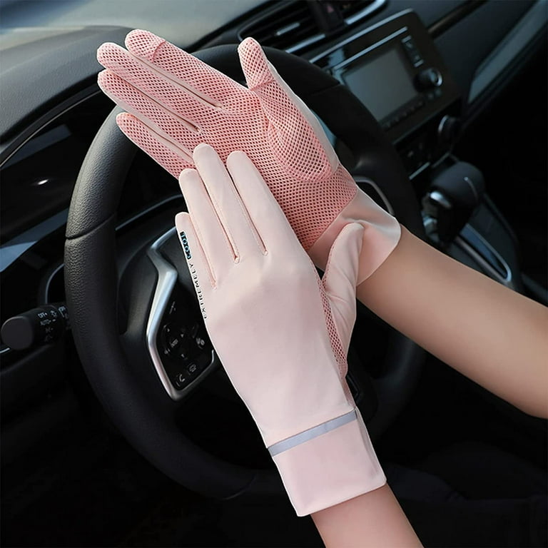 Women Summer UPF 50+ UV Sun Protection Gloves 2 Fingers Flip Mesh Cooling  Breathable Touchscreen Anti Slip Mittens Full Finger Quick Dry Hand Gloves  for Driving Riding Cycling Lady Girls Mitt 