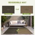 thumbnail image 3 of KUETH 5'x 8'Outdoor Plastic Rug Foldable Waterproof UV Resistant Outdoor Patio Geometric RV Deck Rug, 3 of 6