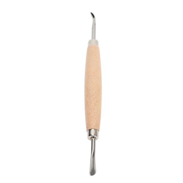 Herramientas de tallado y modelado de artesanía en cuero, mango de madera ligero, herramienta para pulir cuero y raspar bordes.
