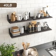 thumbnail image 4 of Fairy Floating Shelves, Rustic Wood Shelves, 4 Sets of Wall Mounted Shelf, 14.2x6.1x4.3inches, Weathered Gray, 4 of 8