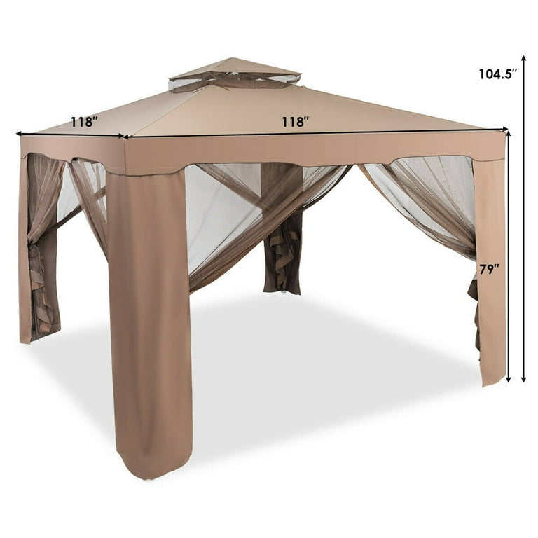 Free Shipping! Gymax 10'x 10' Canopy Gazebo Shelter W Free Shipping! Gymax 10'x 10' Canopy Gazebo Shelter W