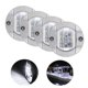 thumbnail image 1 of 4 Pack Led Boat Light 12v Round Marine Lamp Led Transom Mount Light For Boat Deck (white), 1 of 5