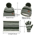 thumbnail image 3 of Border Children's Winter Knit Warm Hat Bib Gloves 3-Piece Set for Cold Weather, 3 of 9