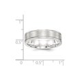 thumbnail image 4 of Sterling Silver 6mm Brushed Fancy Wedding Band Size 9.5, 4 of 4