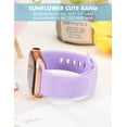 thumbnail image 5 of TOYOUTHS Sunflower Engraved Band Compatible with Apple Watch Bands 38mm 40mm 41mm Women Girls, Floral Sport Silicone Flower Wristband for iWatch Series 8/7/6/5/4/3/2/1/SE/Ultra, 5 of 7
