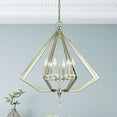thumbnail image 6 of Livex Lighting Diamond Chandelier in Brushed Nickel, 6 of 7