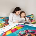 thumbnail image 4 of Homewish Vacation Dachshund Animal Twin Comforter Sets,Summer Beach Bedding Set,Multicolor,Colorful Stars Reversible,2pcs,1 Comforter and 1 Pillowcase, 4 of 7