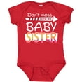 thumbnail image 3 of Inktastic Don't Mess with my Baby Sister Boys or Girls Baby Bodysuit, 3 of 5