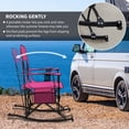 thumbnail image 6 of Outsunny Outdoor Rocking Chair Folding Camping Chair Portable Rocker with Armrests, Side Cup Holders, & Carry Bag, Red, 6 of 9