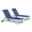 Navy Blue, variant on TOTAL Outdoor Set of 2 Adjustable Chaise Lounge Chairs with Wheels, All-Weather Textilene, 5 Reclining Positions for Poolside, Patio, and Beach, Blue