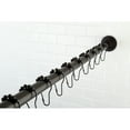 thumbnail image 2 of Kingston Brass Americana SRK605 60"-72" Adjustable Shower Curtain Rod with Ring Combo, Stainless Steel, Oil Rubbed Bronze Finish, 2 of 4
