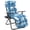 Blue Leaves, variant on Outdoor Chaise Lounge Chair Cushion Waterproof 66 x 21 x 4 Inches Cotton Zero Gravity Chair Cushions with Ties, Soft Thickened Lounge Chair Cushions for Indoor Outdoor Furniture (Blue Leaves)
