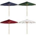 thumbnail image 3 of All Things Cedar TU90-W 10 ft. Teak Market Umbrella & Canopy, White, 3 of 3