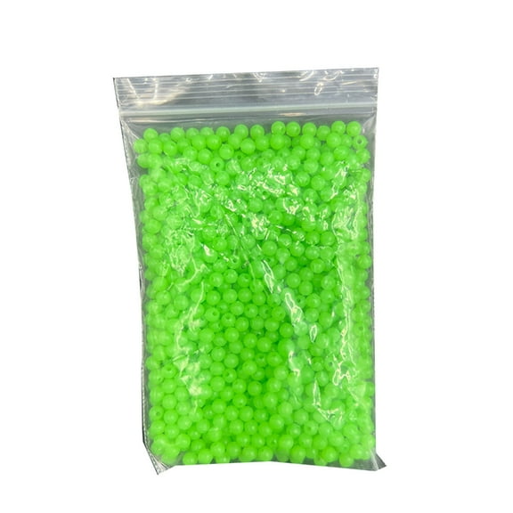 Ysmooiuy 1000Pieces Fishing Glowing Round Beads for Saltwater Freshwater Night Fishing Glowing Beads Glow Floating Assortment
