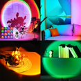 thumbnail image 1 of Sunset Lamp, Lights,FYBTO Rainbow Sunset Projection Lamp 16 RGB Color Changing Night Light 360 Degree Bracket For Self-Media Light FYBTO tic Wedding Birthday Party Bar Restaurant Photo, 1 of 5