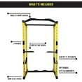 thumbnail image 5 of HulkFit Pro Series Multi-Functional Adjustable Home Gym Exercise Equipment Power Cage with J-Hooks, Safety Bars or Safety Straps, Yellow, 5 of 7