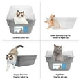 thumbnail image 4 of Petfamily Extra Large Cat Litter Box, Color Grey, Jumbo Hooded, 21.50 x 17.90 x 17.25 in, 4 of 8