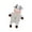 White, variant on Women Fashion Plush Hair Tie with 3D Animal Design Hair Head Rope Ponytail Holder Holster for Girls in White