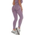 thumbnail image 1 of Pantalones de yoga elásticos de cintura alta para mujer - Leggings opacos con cintura en forma de V y efecto fruncido en los glúteos, 1 of 7
