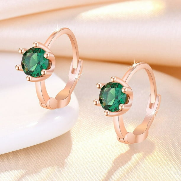 Pendientes de plata de ley 925 con hebilla de circonita para mujer, accesorios de joyería, regalo de fiesta