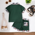 thumbnail image 4 of Jamsmile Toddler Boys Outfit Sets Summer Short Sleeve Cartoon Embroidery T Shirt Tops with Shorts Gentleman Style Outfits Childrens Suits, 4 of 6