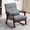 Dark Gray, variant on Rocking Chair with Massage Lumbar Support,Upholstered Glider Chair with Side Pocket, Nursery Rocker with High Backrest,Rubber Wood Legs, Rocking Accent Armchair for Living Room Bedroom Nursery