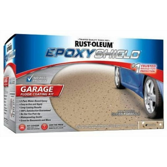 Rust-Oleum EpoxyShield Garage Floor Coating Kit - Gloss Finish - 2 Pack, Beige