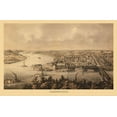 thumbnail image 2 of Hoen 18x13 Black Ornate Wood Framed with Double Matting Museum Art Print Titled - Parkersburg West Virginia - Hoen 1861, 2 of 4