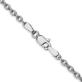 thumbnail image 5 of Auriga Fine Jewelry 14K White Gold 2.4mm Open Link Cable Chain Necklace 24inch for Women, 5 of 6