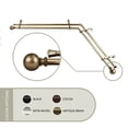 thumbnail image 2 of Contemporary Home Living 177" Gold Adjustable Double Corner Window Curtain Rod, 2 of 2