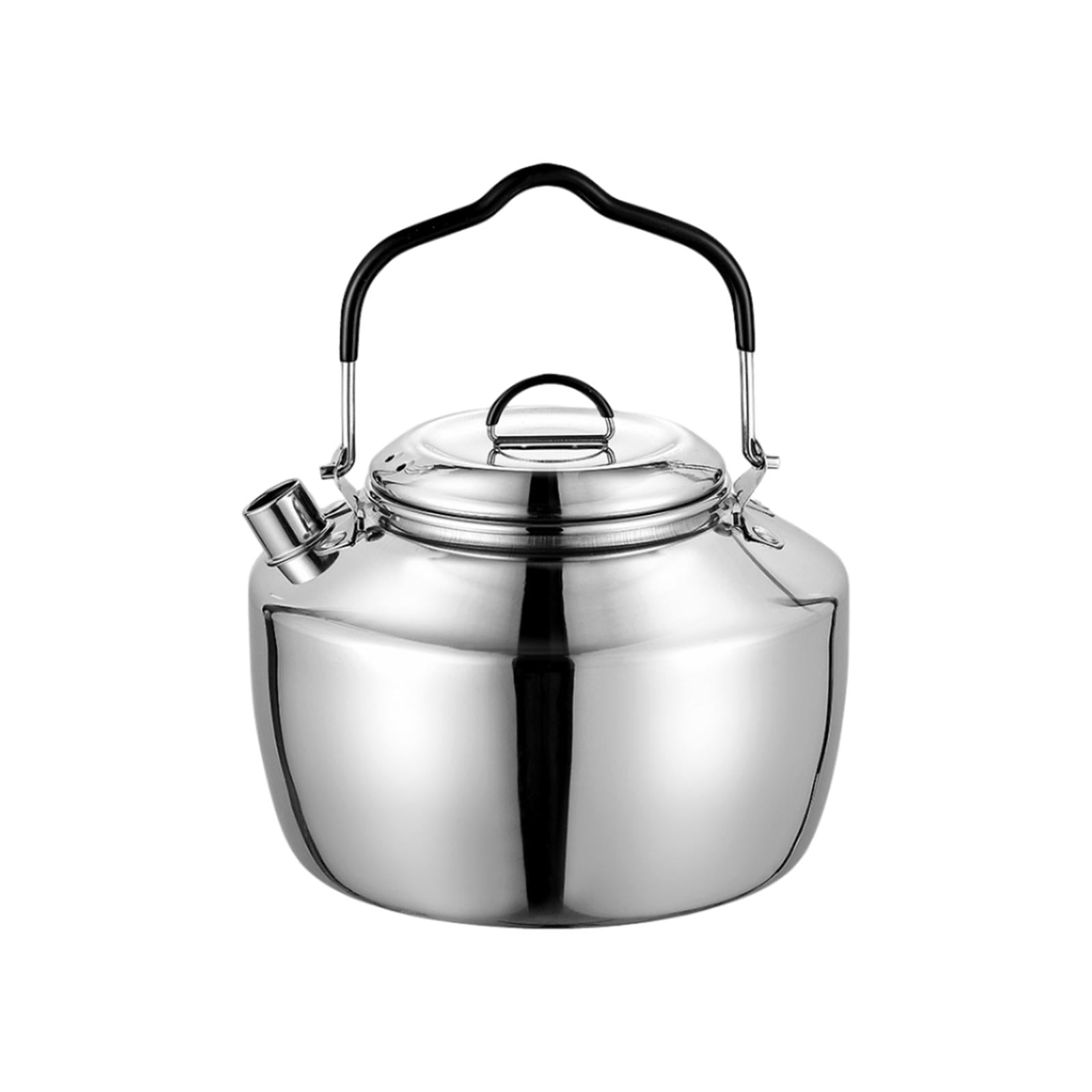 Outdoor Camp Kettle Teapot 1. Stainless Steel Short Spout Tea Kettle