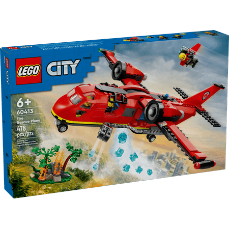 LEGO - City Fire Rescue Plane Toy for Kids Set 60413