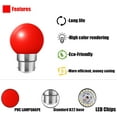 thumbnail image 3 of Ampoules à Baïonnette B22 - Lot de 10 Ampoules LED 2W (Équivalent 20W), Ampoule Colorée Économe en Énergie, 3 of 4