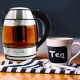 thumbnail image 4 of MegaChef 1.8Lt. Glass Body and Stainless Steel Electric Tea Kettle with Infuser, 4 of 6