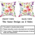 thumbnail image 5 of Spring Pillow Covers 18×18 Inch Set of 2 Colorful Floral Seasonal Decorative Indoor Throw Pillow Covers Cushion Cover for Spring Summer Home Decor Bedroom Living Room Couch Sofa Bed, 5 of 6