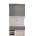 thumbnail image 5 of Mueble Organizador Alacena Cocina Vitrina Puertas Cajones Blanco con Gris, 5 of 5