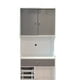 thumbnail image 5 of Mueble Organizador Alacena Cocina Vitrina Puertas Cajones Blanco con Gris, 5 of 5