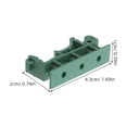 thumbnail image 2 of CRAFTHROU 20Pcs Green Plastic Din Rail Mounting Bracket Kit for Cabinet Parts Hardware, 2 of 6
