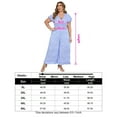 thumbnail image 5 of Yesfashion Plus Size Loose Jumpsuits for Women Summer Short Sleeve One Piece Outfit Wide Leg Floral Jumpsuits, 5 of 5